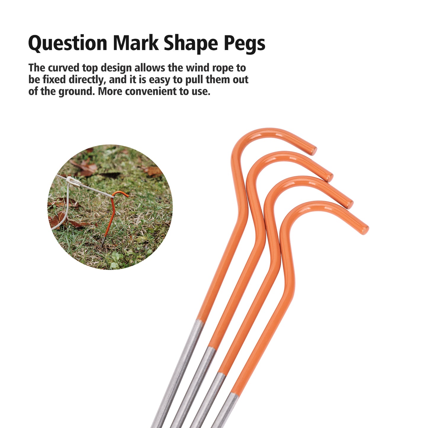Boundless Voyage 15CM Titanium Alloy Tent Stakes | Ultralight Heavy Duty Ground Pegs, Outdoor Camping Accessories, Available in 8Pcs / 12Pcs Sets Ti4001P