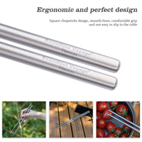 Boundless Voyage Pure Titanium Telescopic Foldable Chopsticks | Ultralight Portable Reusable Cutlery for Camping Hiking Travel Picnic Ti1007T