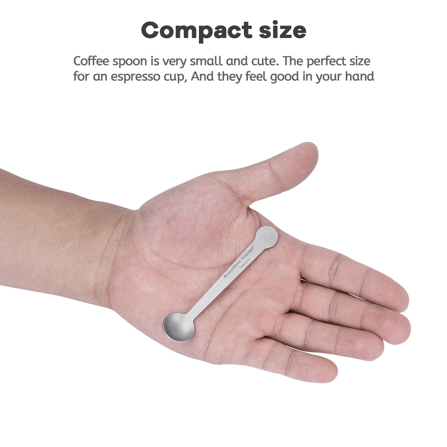 Boundless Voyage Pure Titanium Mini Coffee Spoon | Ultralight Small Stirring Spoon for Sugar, Jam, Tea & Dessert, Party Tableware Ti1040T