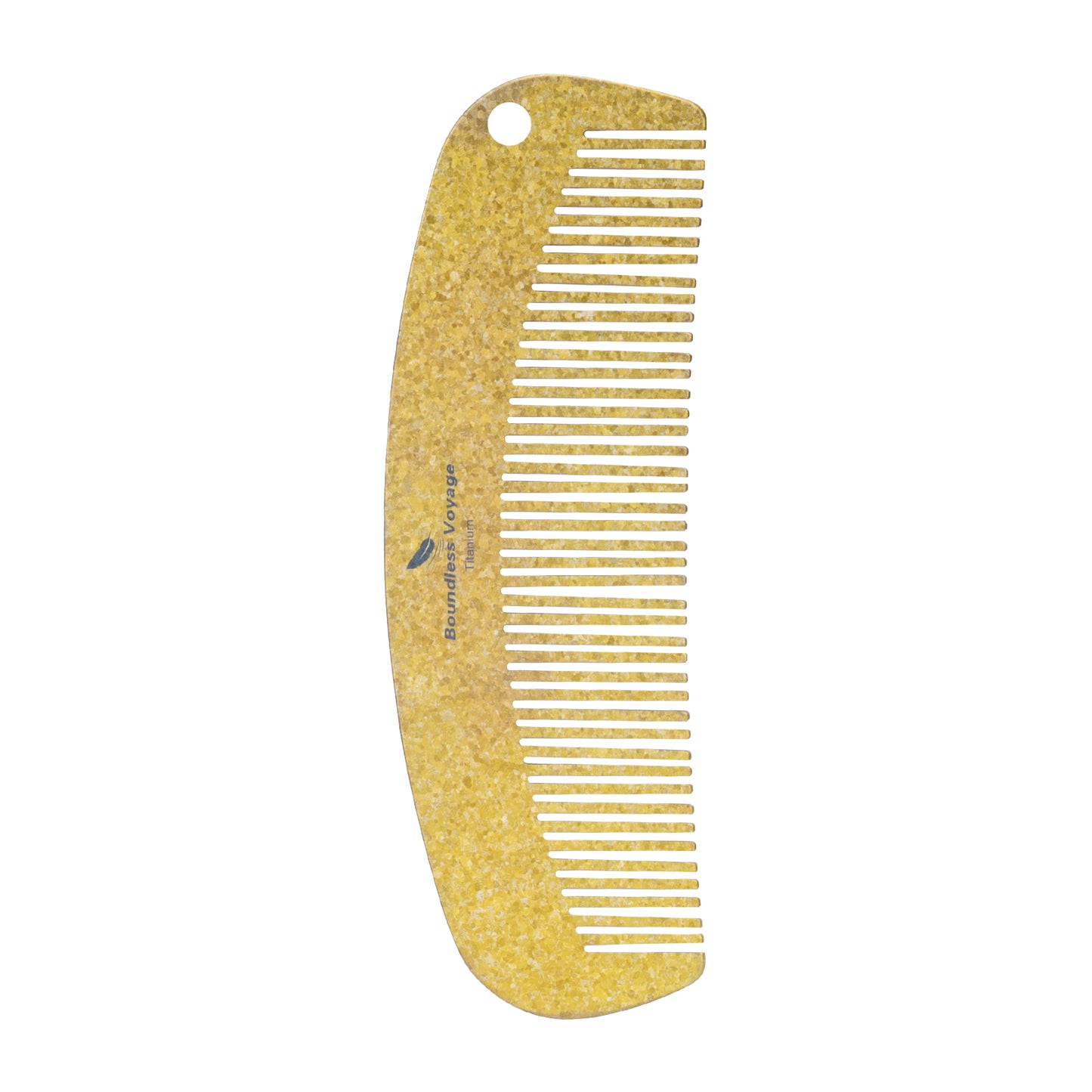 Boundless Voyage Titanium Crescent Comb, Unisex Hair & Beard Styling Comb for Daily Home Use and Travel Carry Ti9011B