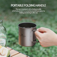 Boundless Voyage 200ml Single Wall Titanium Cup with Lid | Ultralight Portable Camping Mug for Tea Coffee EDC Hiking Ti3033D