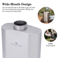 Boundless Voyage Titanium Water Bottle 2500ML Big Capacity Sports Water Bottle Ultralight Leakproof Drinkware for Outdoor Camping Hiking Ti3004D