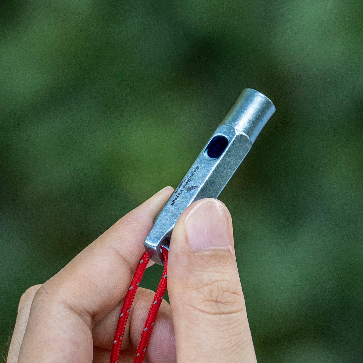 Boundless Voyage Titanium Whistle Emergency Survival Safety Whistles with Lanyard Loud for Outdoor Camping Hiking Coaches Training Sports Keychain Whistle  Ti9015O
