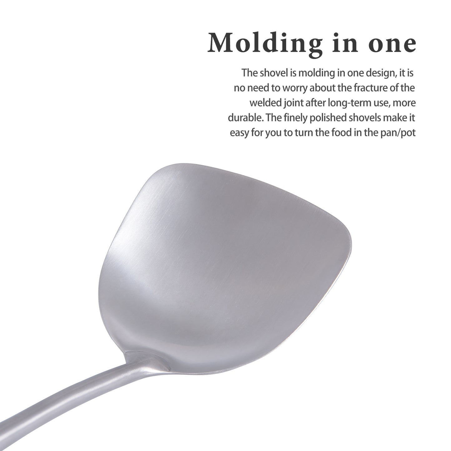 Boundless Voyage Pure Titanium Wok Spatula, Lightweight Cooking Turner with Wooden Handle, Durable Kitchen Utensil for Home & Outdoor Cooking Ti5003P