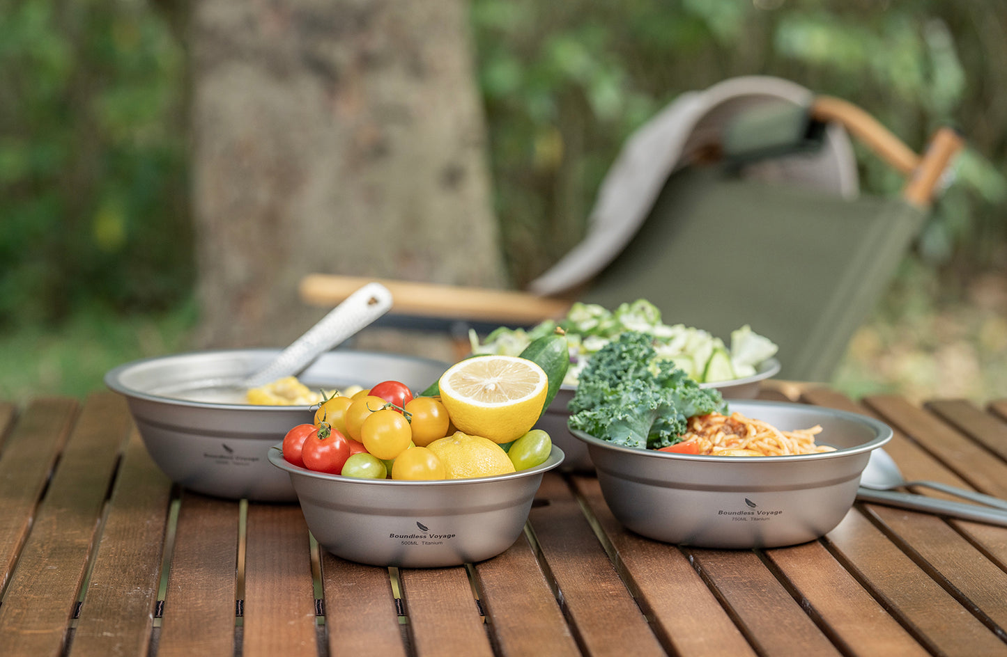 Boundless Voyage Titanium Bowl Rice Soup Salad Serving Bowl Ultralight Outdoor Camping Travel Durable Portable Tableware