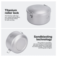 Boundless Voyage Outdoor Titanium Lunch Box Salad Soup Bowl with Lid Daily Separated Multi-layer Office Worker Bento Box Uncoated Ti1095T