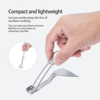 Boundless Voyage Titanium Folding Spatula Frying Shovel with Folding Handle Food Turner for Camp Kitchen Outdoor Cooking Ti1076T