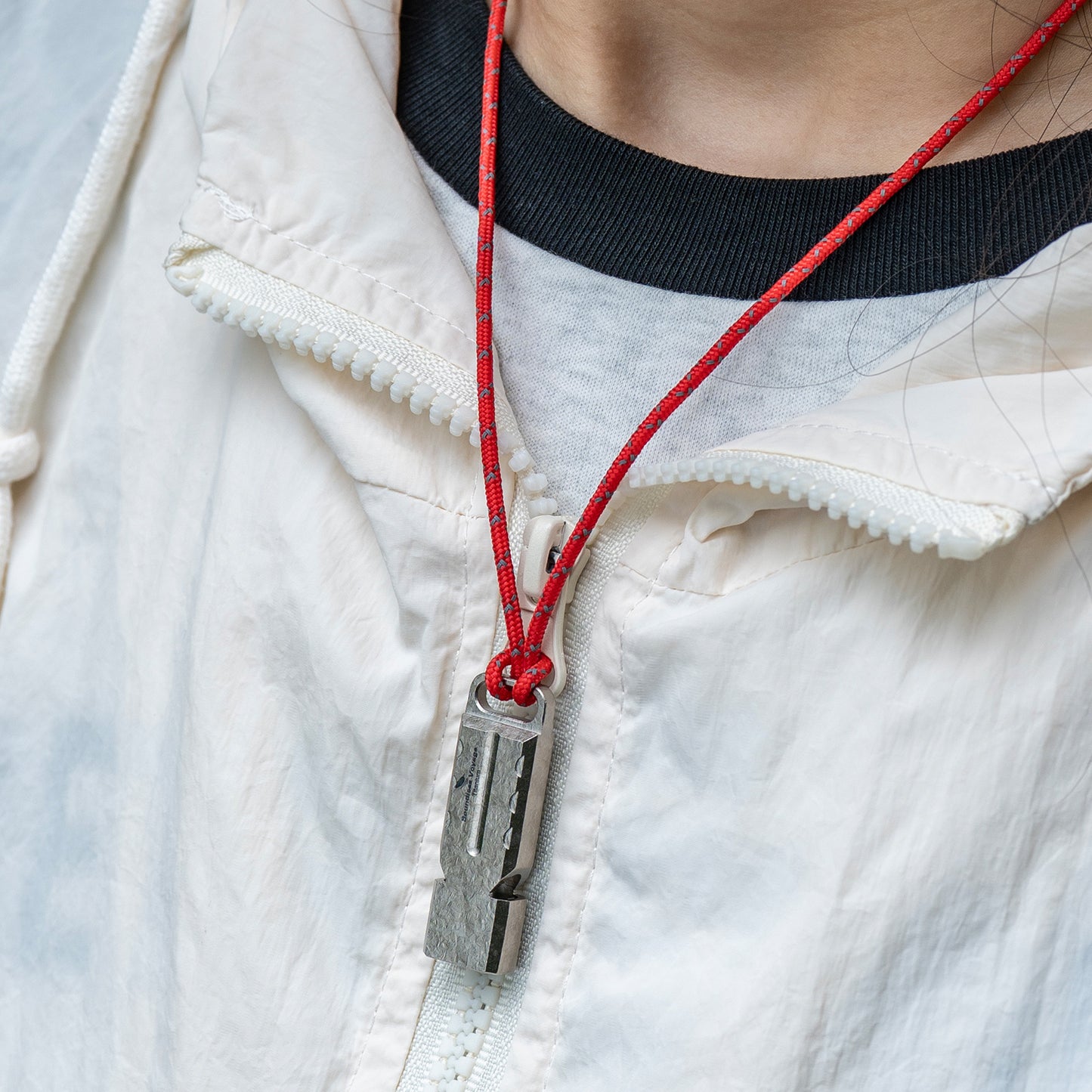 Boundless Voyage Titanium Dual Tube Survival Whistle, High Decibel Emergency Whistle, Lightweight & Durable Outdoor Safety Whistle for Camping Hiking Backpacking Ti9029O