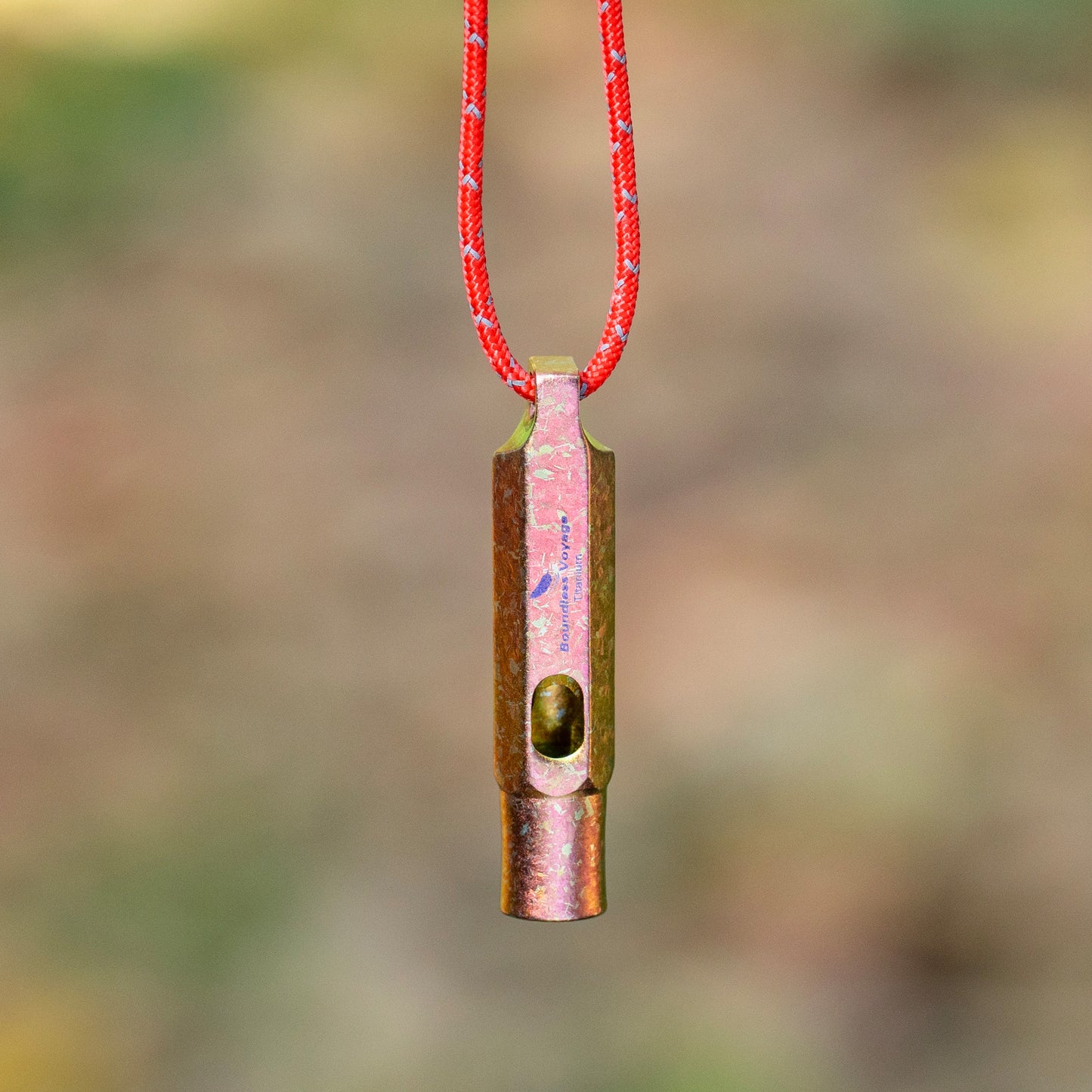 Boundless Voyage Titanium Whistle Emergency Survival Safety Whistles with Lanyard Loud for Outdoor Camping Hiking Coaches Training Sports Keychain Whistle  Ti9015O