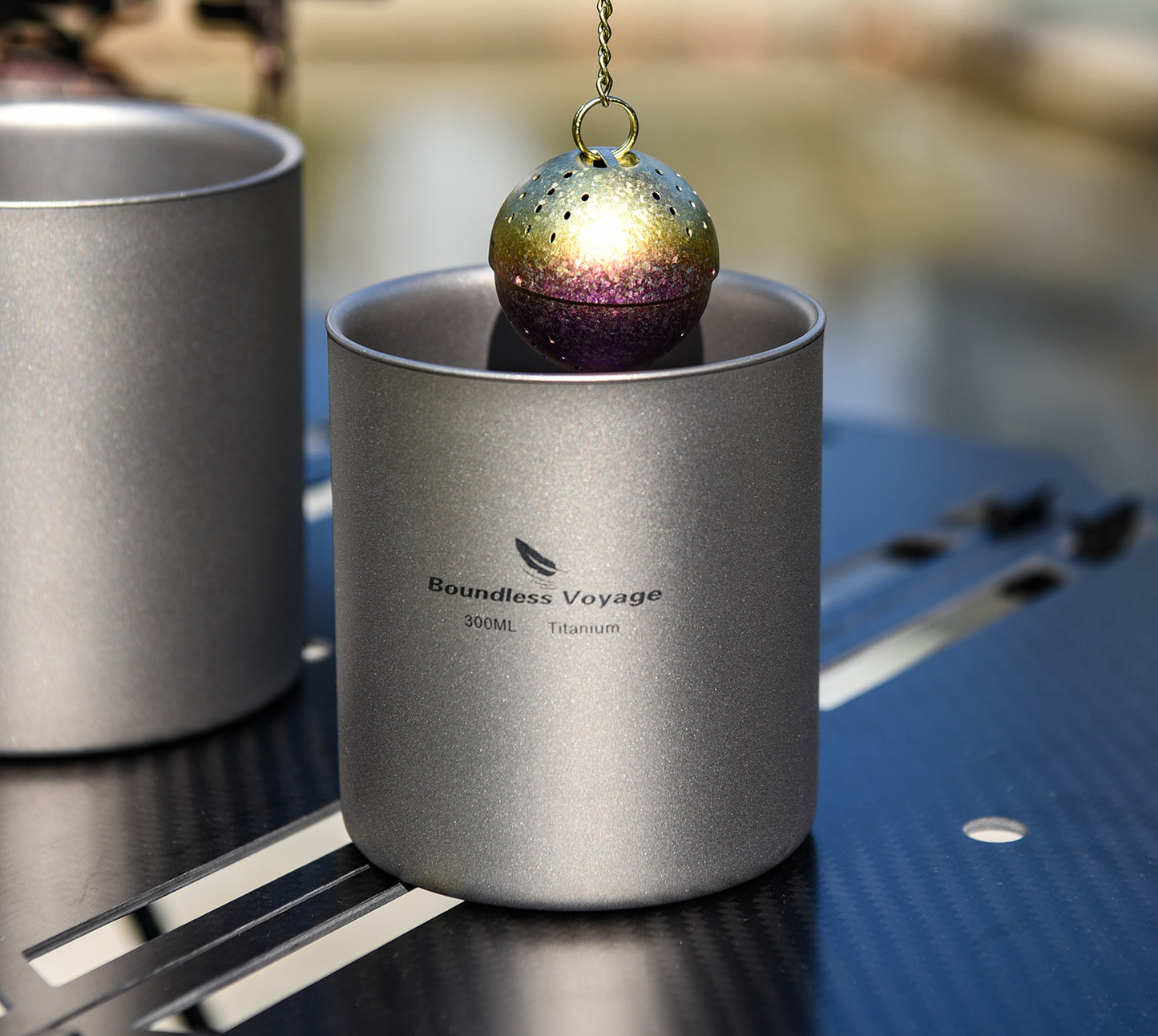 Boundless Voyage Pure Titanium Double-Walled Cup | 120ml/180ml/300ml/450ml Ultralight Anti-Scald Insulated Coffee Mug, Non-Toxic Travel Cup for Camping, Hiking, Home & Office Ti3027D-Ti3032D