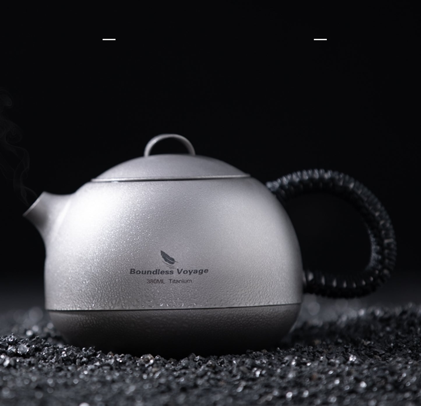 Boundless Voyage 380ml Titanium Teapot with Removable Filter, Ultralight Portable Tea Kettle for Camping Travel Home Ti3108D