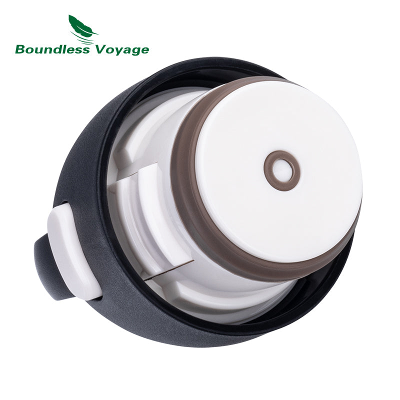 Boundless Voyage Titanium Thermos Vacuum Water Bottle Double-Walled Lightweight Leak-Proof Sport Bottle for Travel Outdoor Office