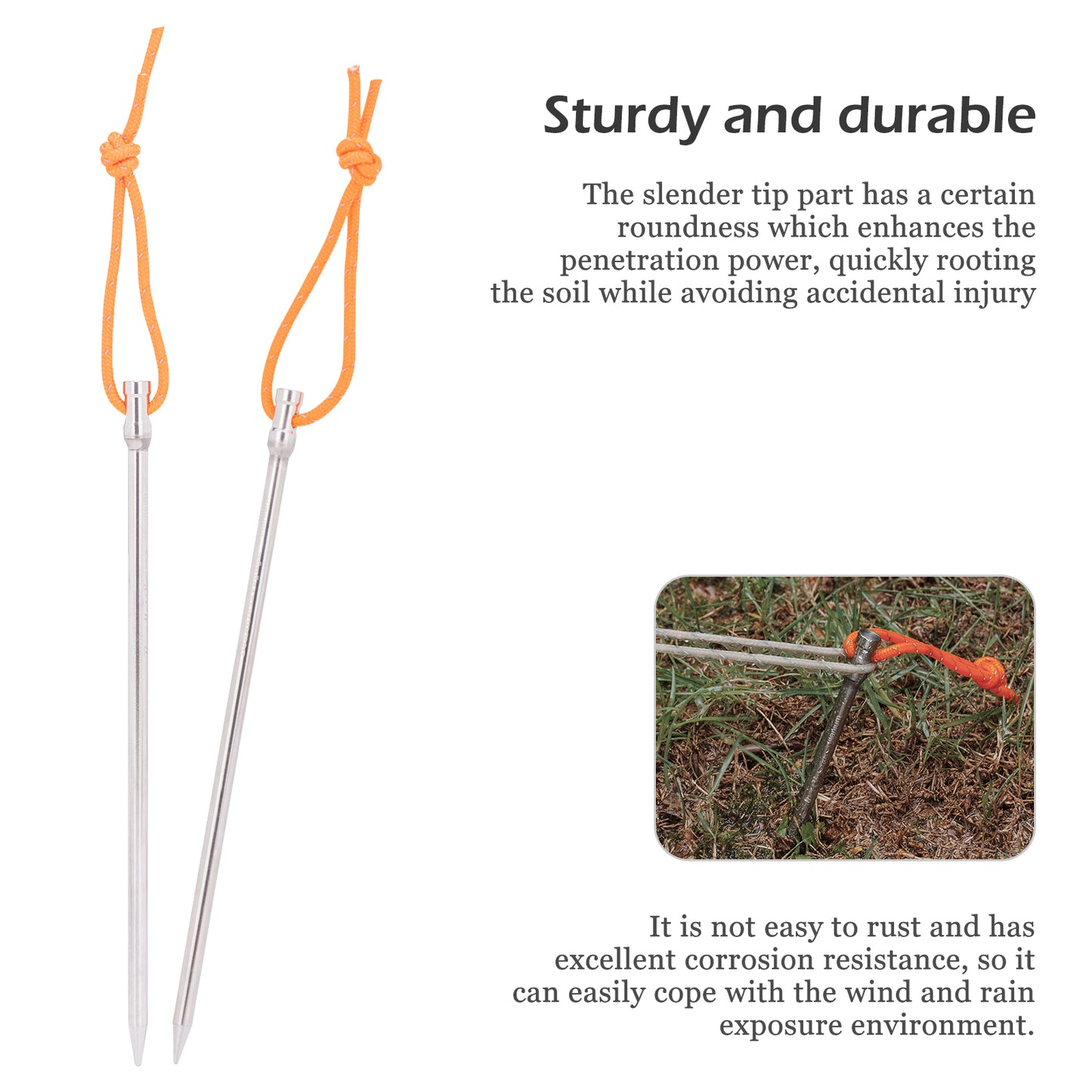 Boundless Voyage 16.5cm Titanium Alloy Tent Stakes | Ultralight Heavy Duty Ground Pegs, Portable Outdoor Camping Accessories, 4Pcs/8Pcs/12Pcs Optional Packs Ti4005P