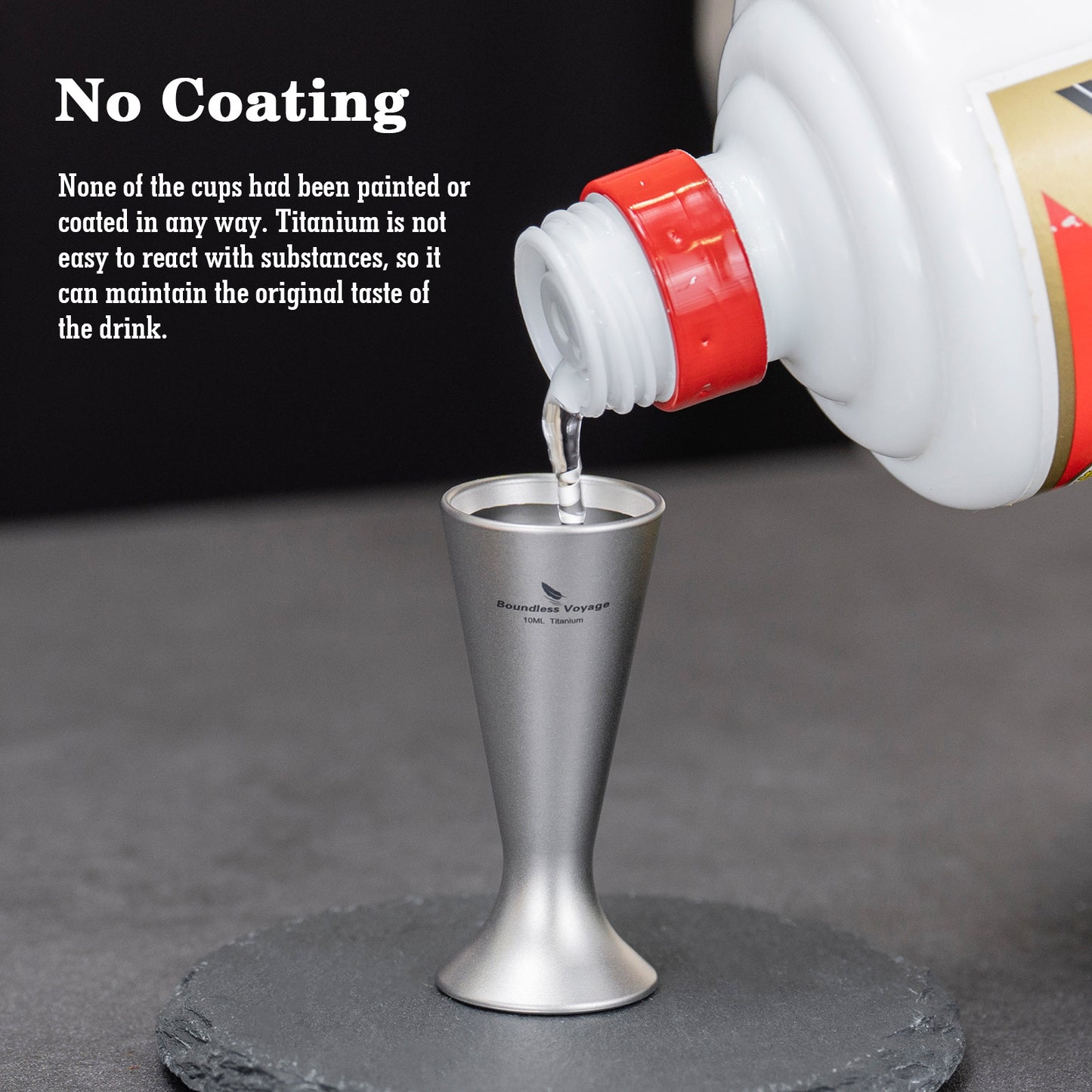 Boundless Voyage Titanium Mini Shot Glasses Cups Wine Drinking Cups Shooters Small Fancy Tequila Whiskey Shot Glasses Drinkware Ti3079D/Ti3079A