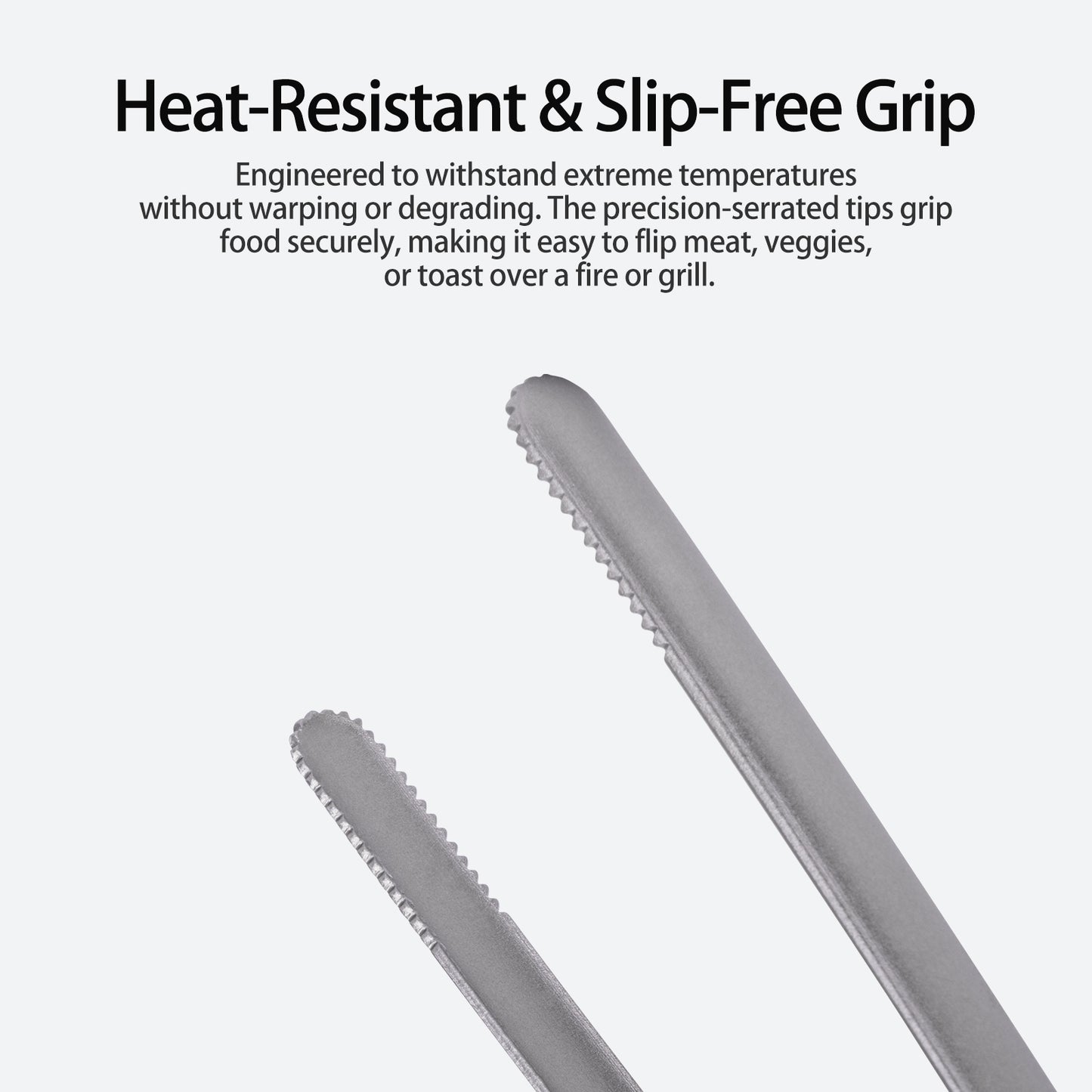 Boundless Voyage Titanium BBQ Tongs, Ultralight Heat-Resistant Rustproof Grilling Tongs for Camping Hiking Outdoor Cooking Ti1014T