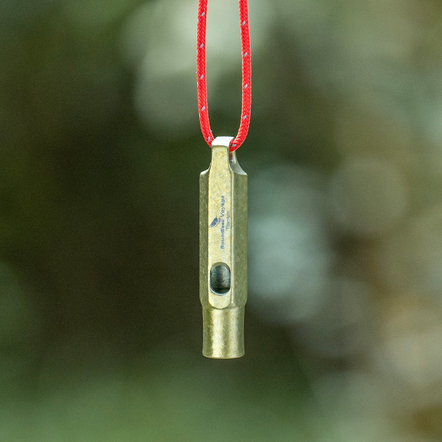 Boundless Voyage Titanium Whistle Emergency Survival Safety Whistles with Lanyard Loud for Outdoor Camping Hiking Coaches Training Sports Keychain Whistle  Ti9015O