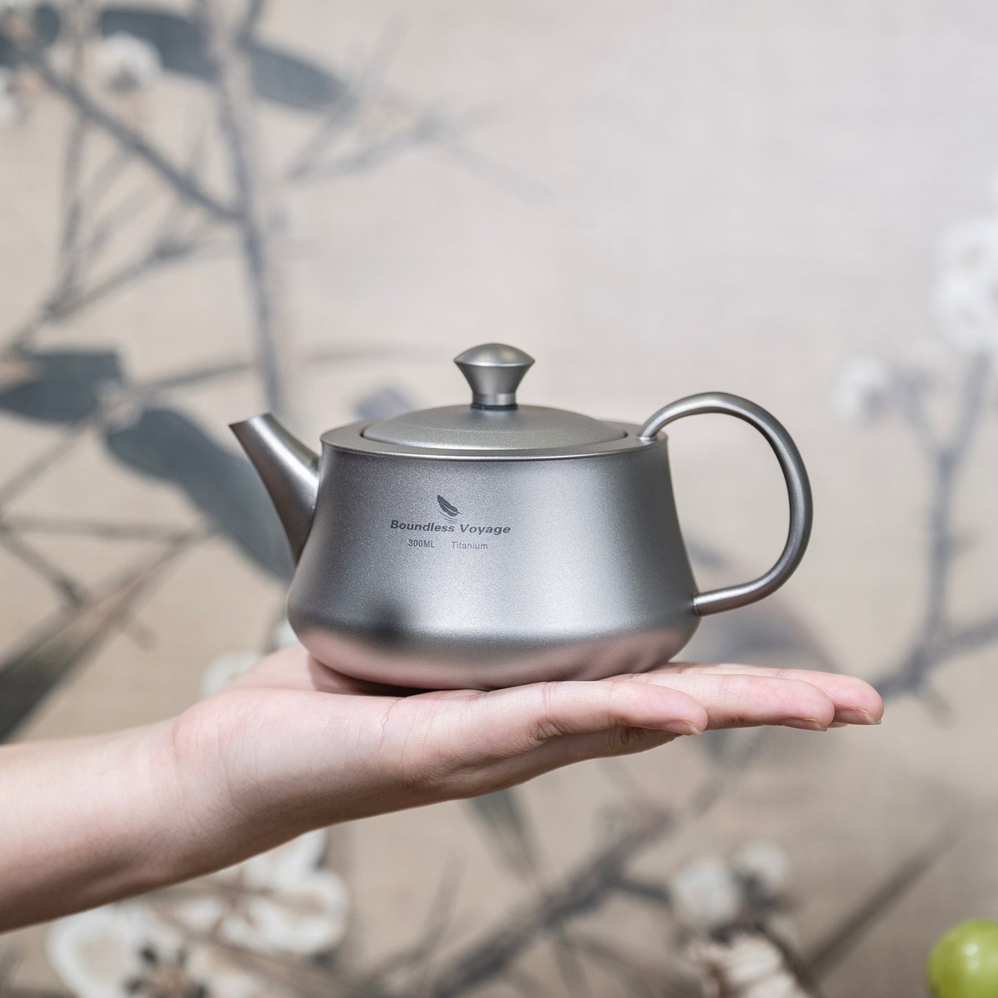 Boundless Voyage 300ml Titanium Teapot, Ultralight Portable Reusable Travel Water Pot, Compact Drinkware for Home Office, Outdoor Camping, Hiking & Picnic Ti3118D/Ti3119D