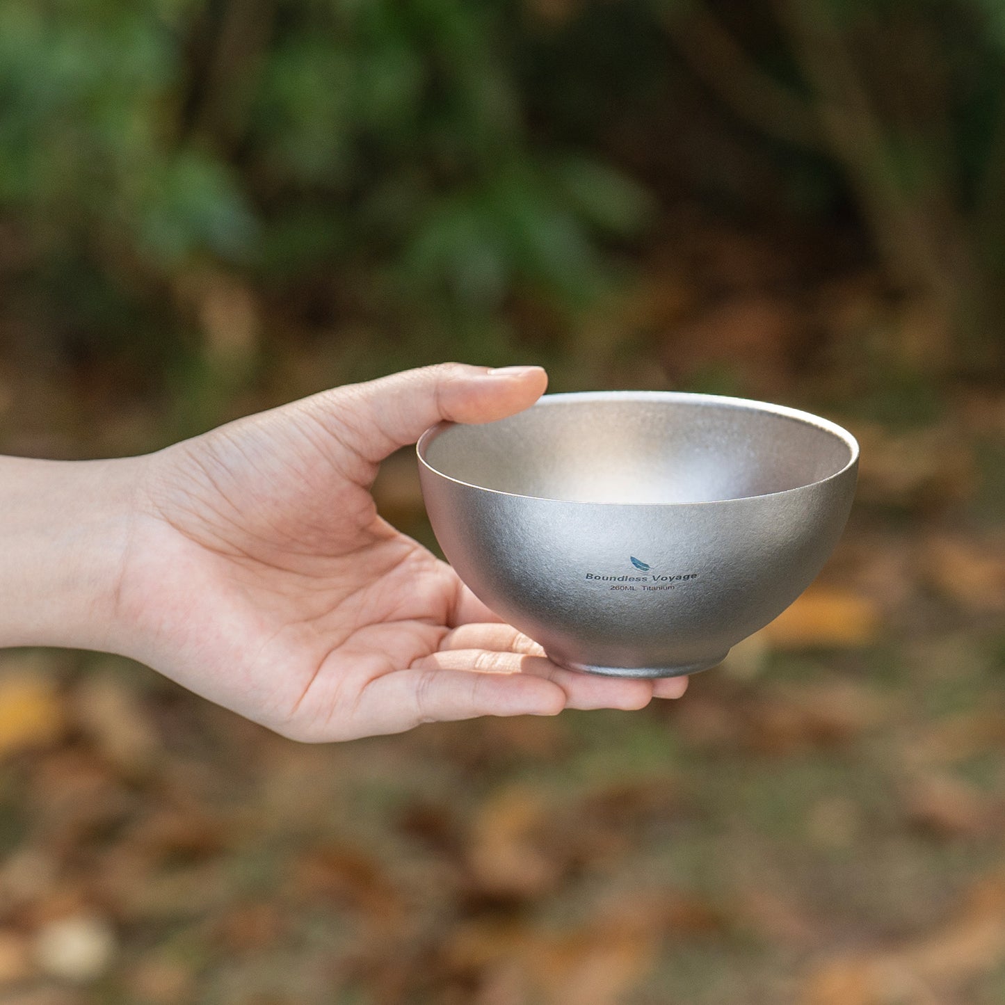 Boundless Voyage 260ml Titanium Double-Wall Bowl, Ultralight Anti-Scald Camping Bowl for Hiking Outdoor Home Ti1081T