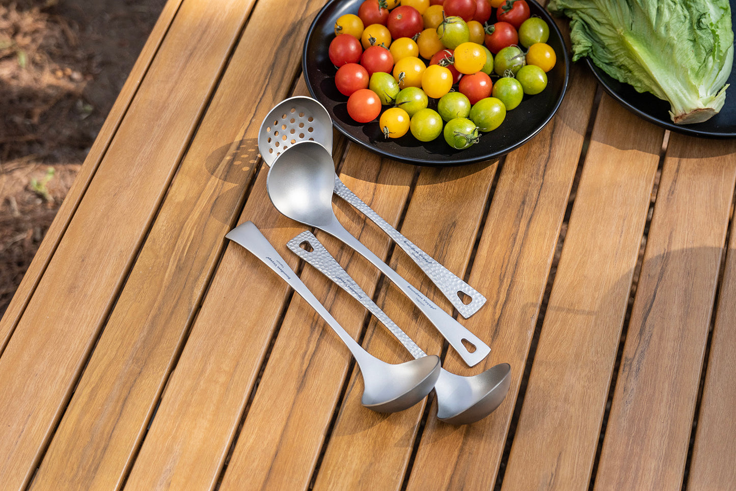 Boundless Voyage Titanium Long Handle Ladle Soup Spoon Thickeness Tableware Porridge Stew Sauce Deep-bowled Ladle Scoop Kitchen Cooking Utensils Ti1060T