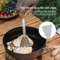 Boundless Voyage Titanium Folding Spatula Frying Shovel with Folding Handle Food Turner for Camp Kitchen Outdoor Cooking Ti1076T