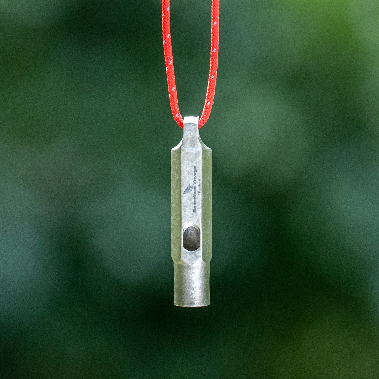 Boundless Voyage Titanium Whistle Emergency Survival Safety Whistles with Lanyard Loud for Outdoor Camping Hiking Coaches Training Sports Keychain Whistle  Ti9015O