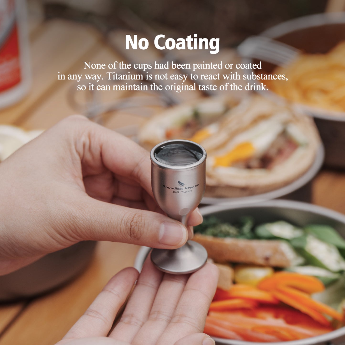 Boundless Voyage Titanium Mini Shot Glasses Cups Wine Drinking Cups Shooters Small Fancy Tequila Whiskey Shot Glasses Drinkware Ti3078D