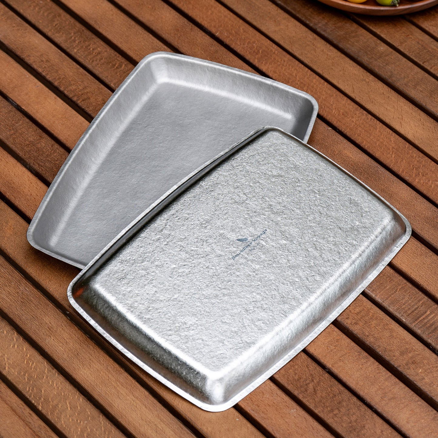 Boundless Voyage Pure Titanium Square Plate | Lightweight Heat-Resistant Portable Camping Tray, Dishwasher Safe Tableware for Home, Picnic & BBQ Ti1149T