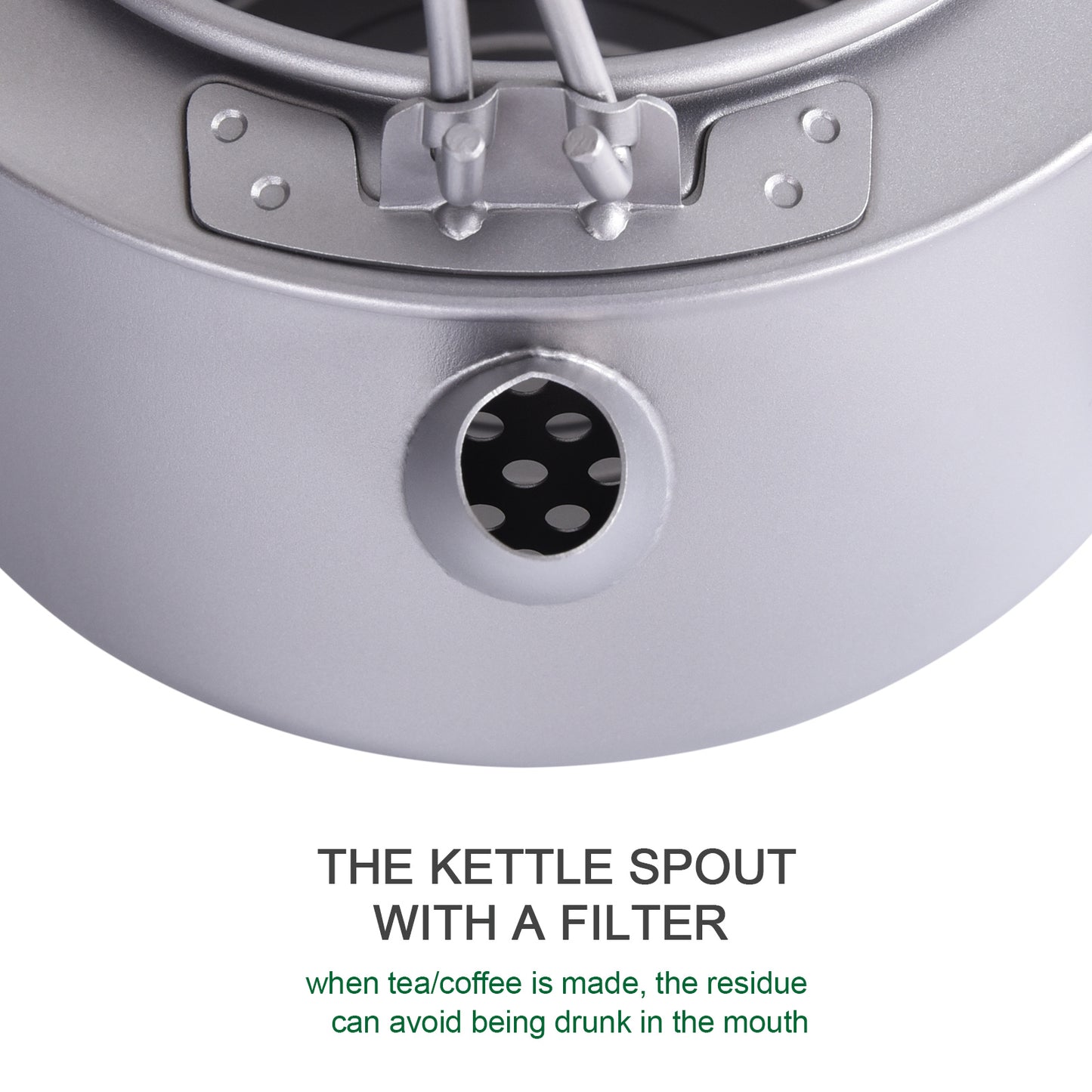 Boundless Voyage 1L Pure Titanium Camping Kettle | Ultralight Coffee Teapot with Foldable Handle & Tea Filter for Boiling Water, Coffee & Tea Ti3098D
