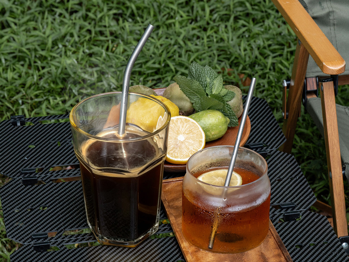 Boundless Voyage Titanium Drinking Straws, Reusable Pure Titanium Metal Straws 6mm 8mm Ti1016T Ti1017T