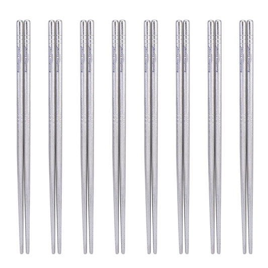 Boundless Voyage 8 Pairs Colorful Pure Titanium Chopsticks Ultralight Non-Slip Reusable Tableware Camping Hiking Daily Home Use Ti1006T