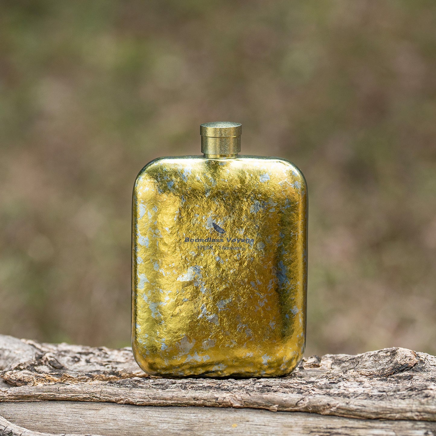 Boundless Voyage Titanium Hip Flask 170ml Small Liquor Flask Bottle for Whiskey Vodka Wine Portable Travel Outdoor Ultralight Pocket Drinkware for Men & Women Ti3263D