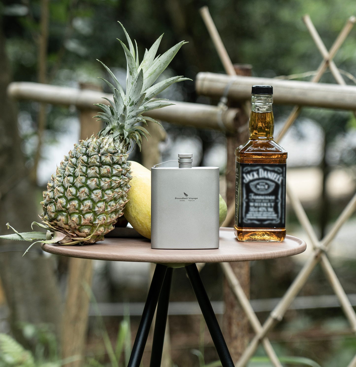 Boundless Voyage Titanium Ultralight Hip Flask 200ml Portable Wine Bottle with Funnel Camping Picnic Pocket Whiskey Alcohol Drinkware Accessories Ti3061D-Ti3062D