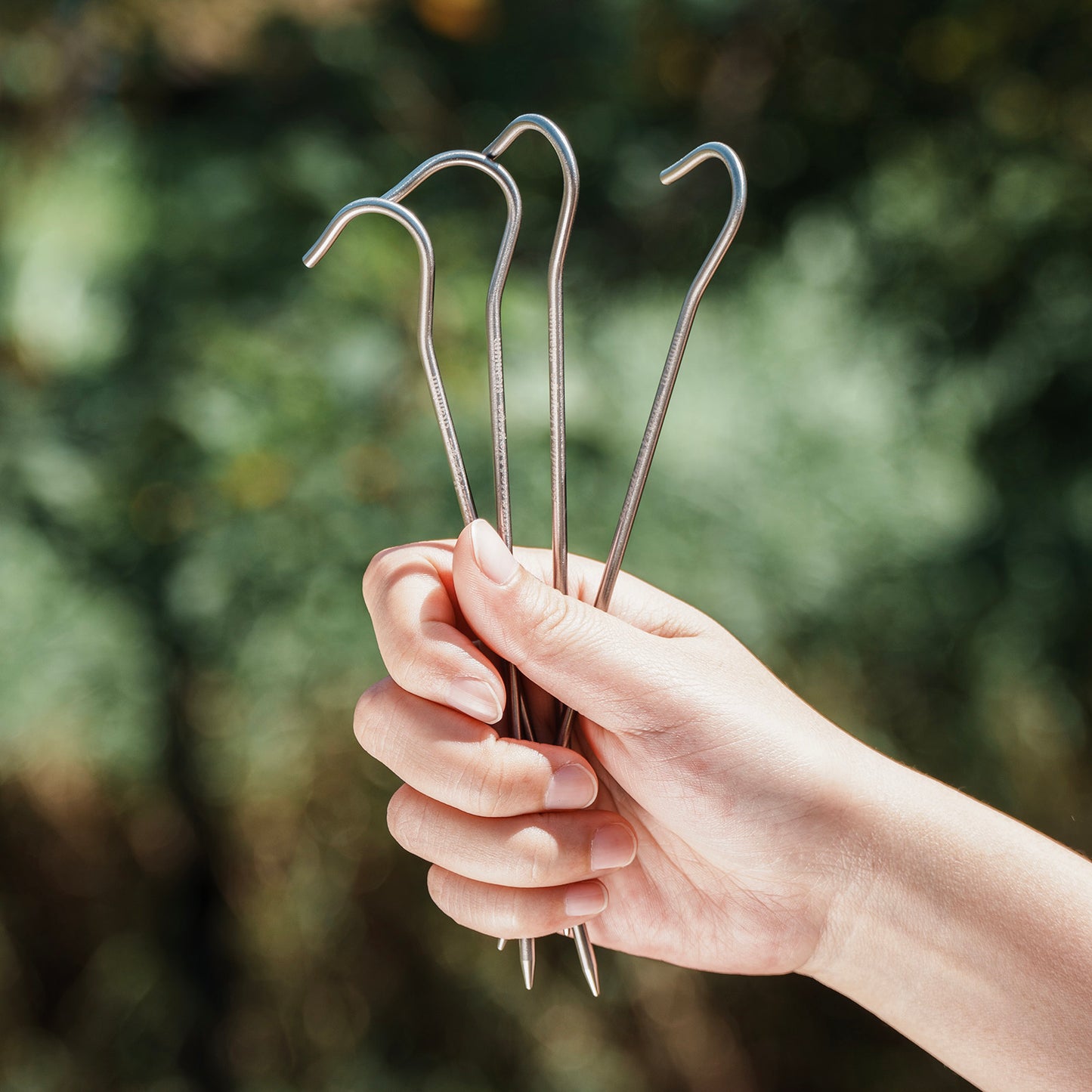 Boundless Voyage 16.5cm Titanium Alloy Tent Stakes | Ultralight Heavy Duty Ground Pegs, Portable Camping Accessories, 8Pcs / 12Pcs Optional Packs Ti4003P