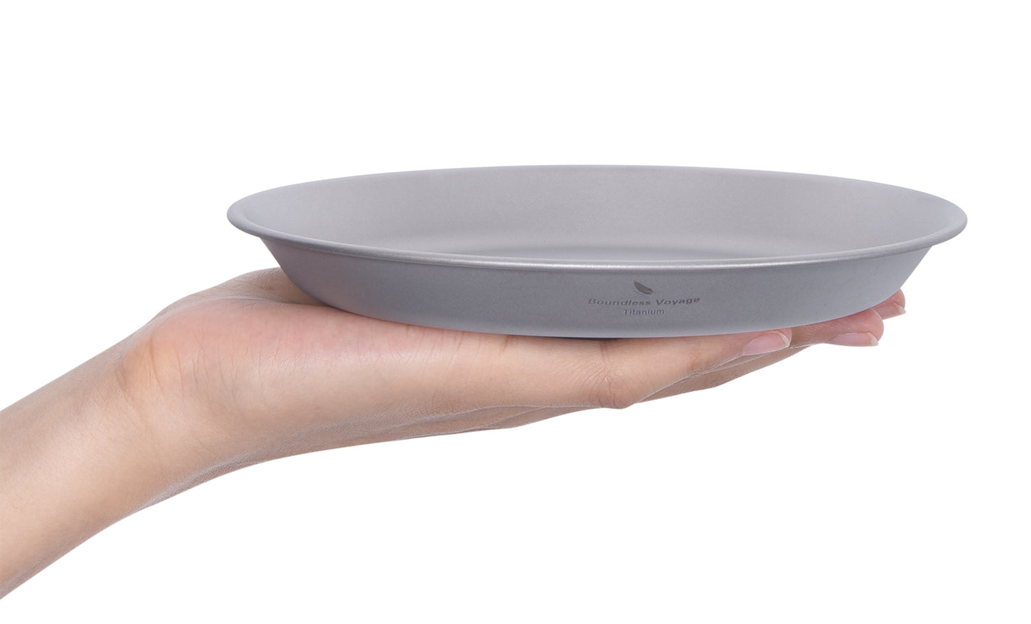 Boundless Voyage Ultralight Titanium Camping Dish Plate with Carry Bag, Portable Durable Outdoor Tableware for Camping, Hiking, Backpacking & Picnic Ti1111T