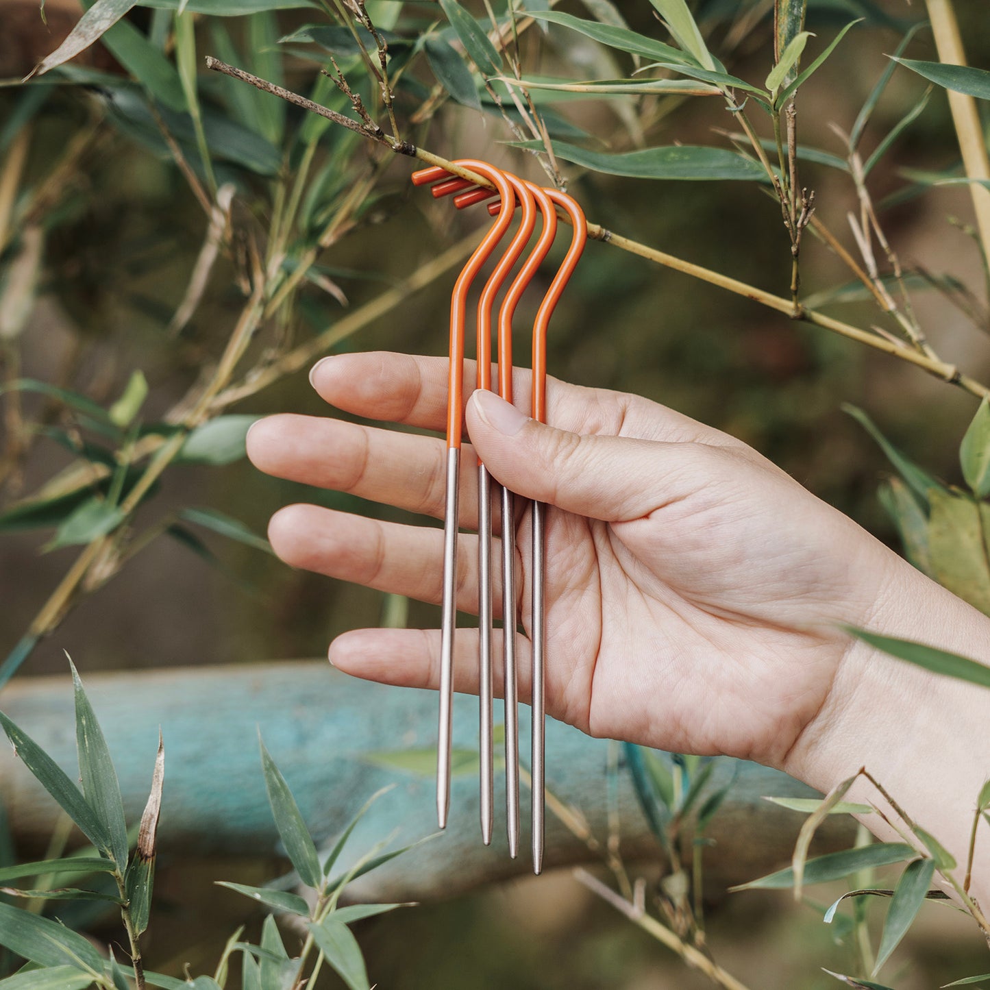 Boundless Voyage 15CM Titanium Alloy Tent Stakes | Ultralight Heavy Duty Ground Pegs, Outdoor Camping Accessories, Available in 8Pcs / 12Pcs Sets Ti4001P