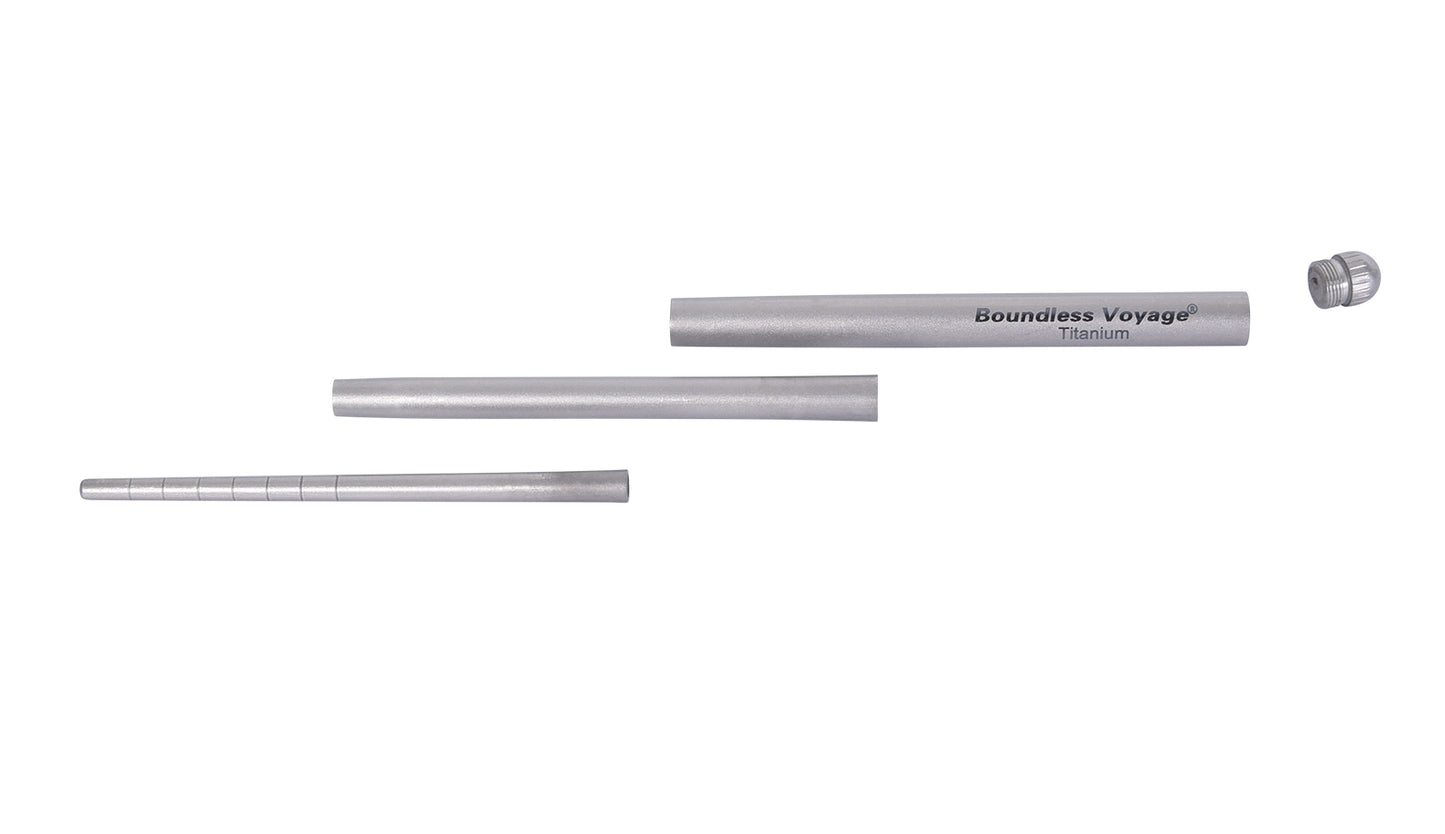 Boundless Voyage Foldable Telescopic Titanium Chopsticks Outdoor Camping Travel Picnic Folding Tableware Cutlery Titanium Camping Utensils Ti1004T