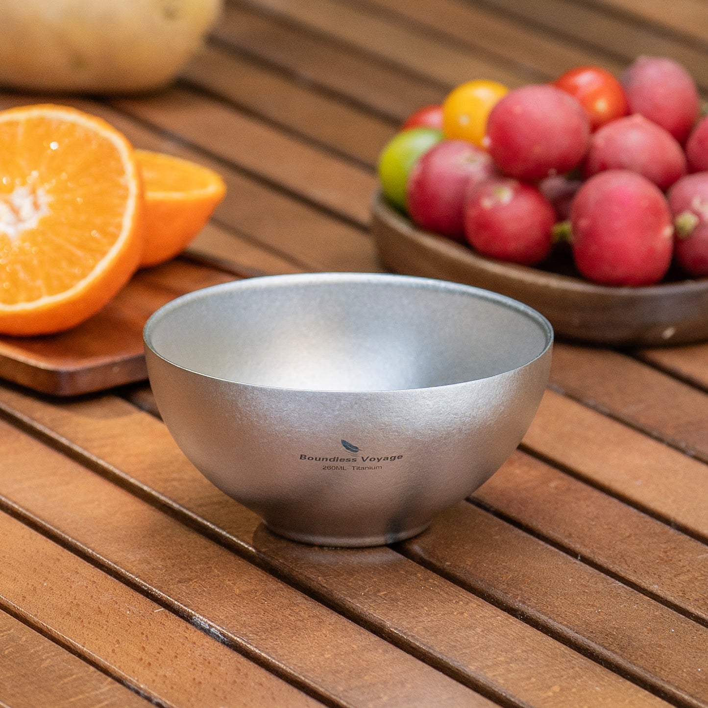Boundless Voyage 260ml Titanium Double-Wall Bowl, Ultralight Anti-Scald Camping Bowl for Hiking Outdoor Home Ti1081T