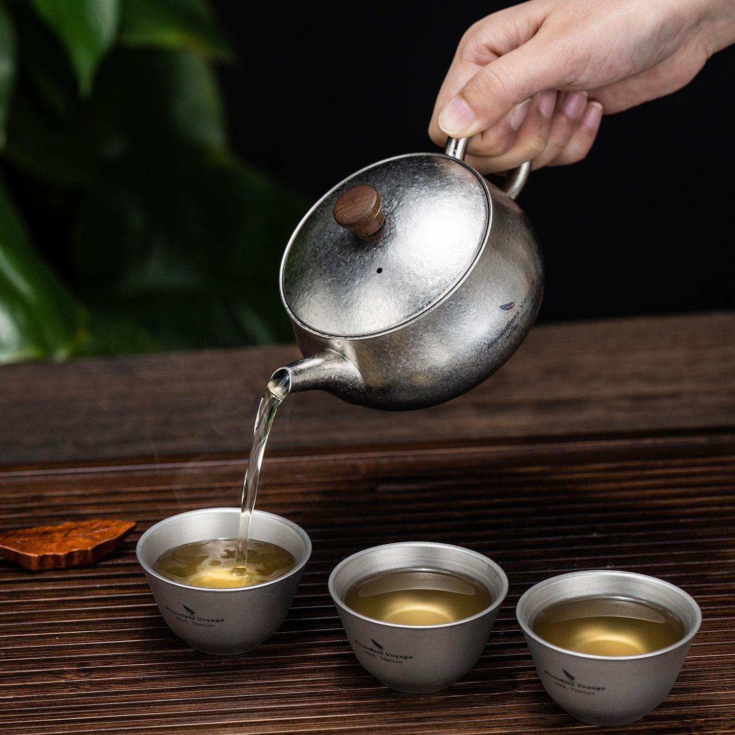Boundless Voyage 260ml Titanium Teapot with Filter Travel Tea Kettle Durable Chinese Kung Fu Tea Set Ti3106D