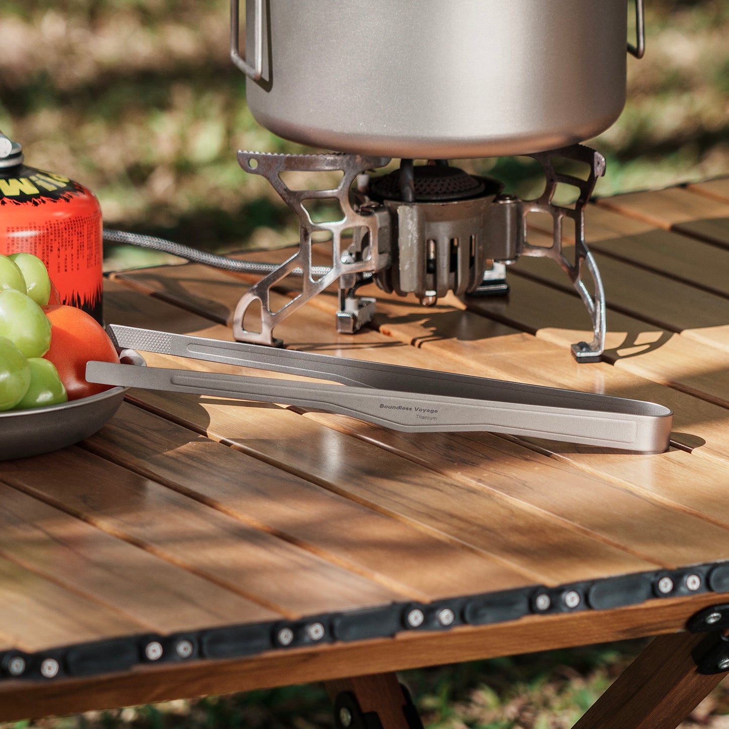 Boundless Voyage 6.7/10 Zoll Titan Ultraleicht Grillzange BBQ-Zange Mehrzweck-Pinzette für Küche Essenszange Buffet Salatzange Steakzange Grillzubehör Verbrühschutz Ti1011T-Ti1012T