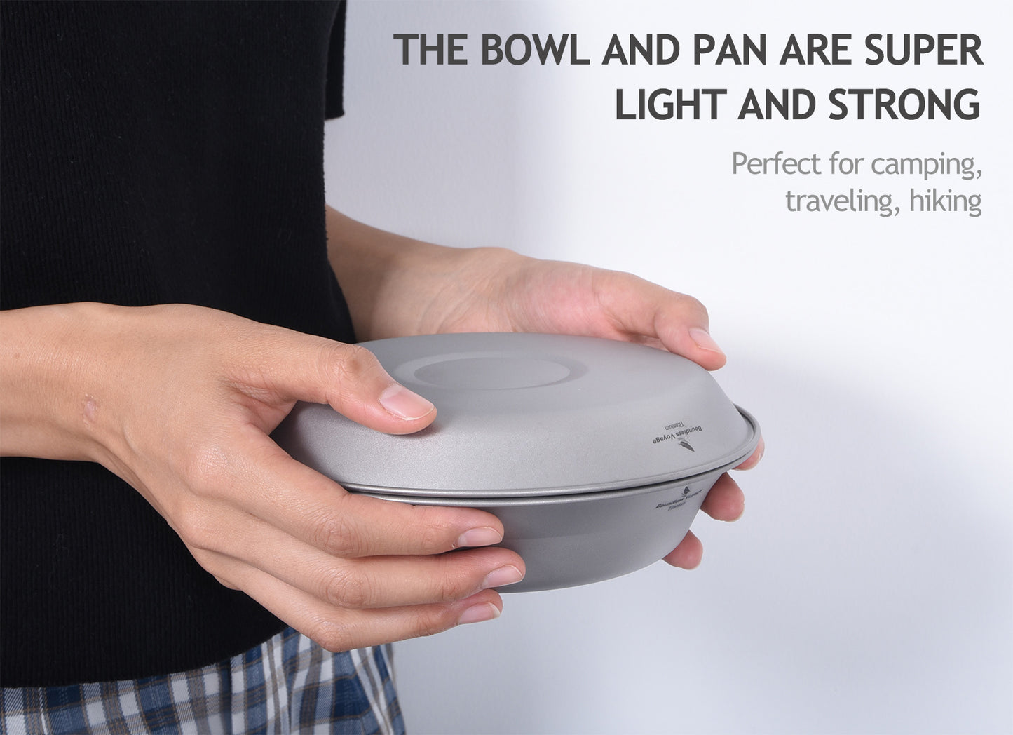 Boundless Voyage Ultralight Titanium Bowl and Plate Set, Portable Outdoor Tableware with Carry Bag & Gift Box for Camping, Hiking, Backpacking and Picnic Ti1113T