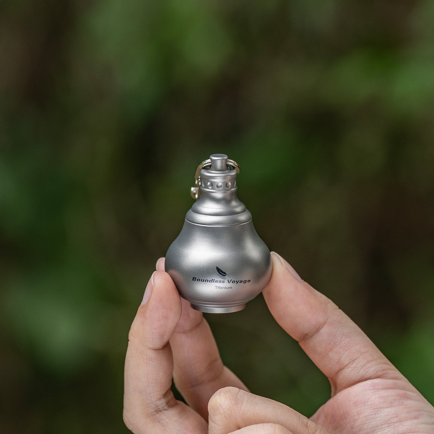 Boundless Voyage Titanium Mini Medicine Bottle, Compact Waterproof Pill Jar Portable Storage Container for Travel EDC Daily Carry Ti9006O