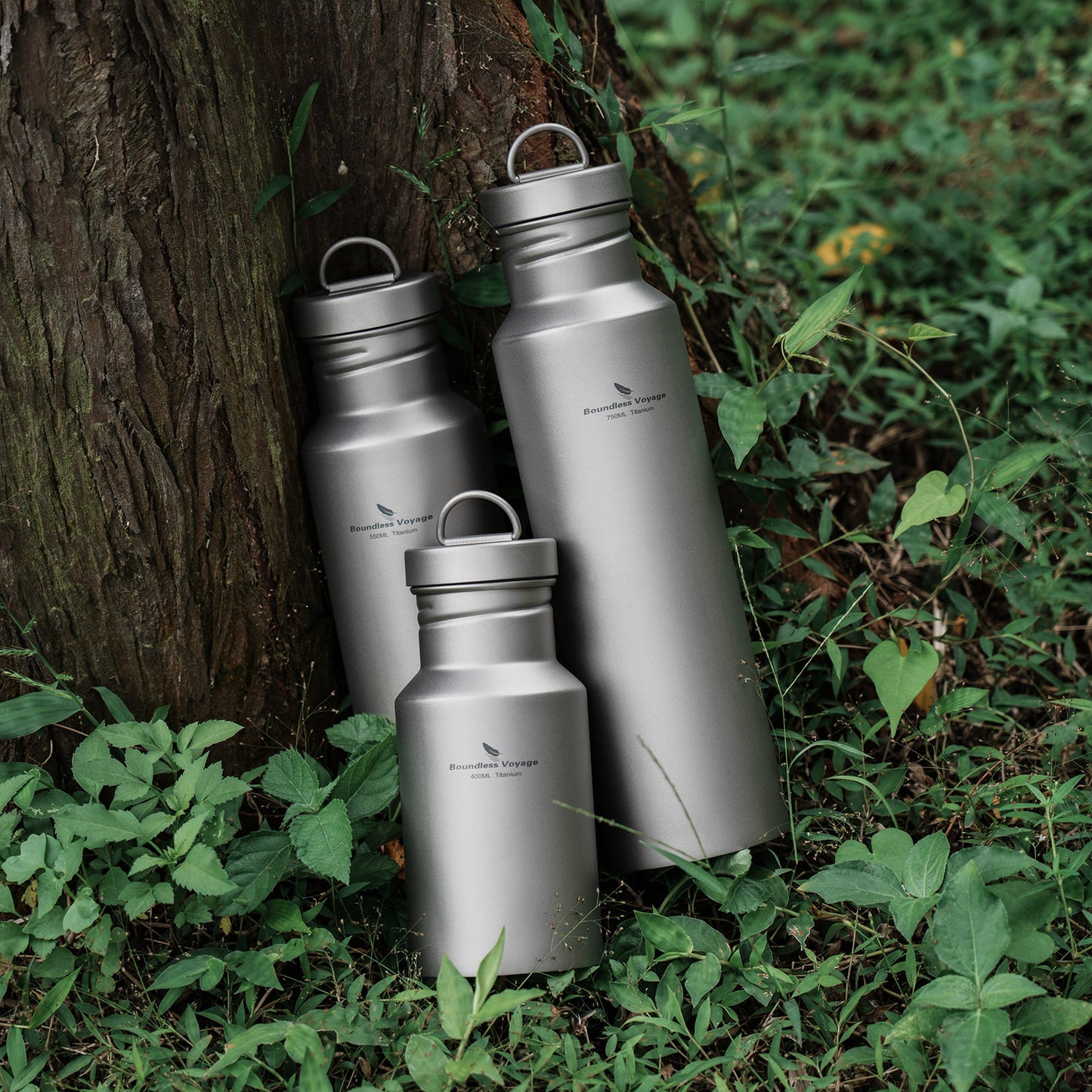 Boundless Voyage Titanium Water Bottle with Lid Reusable Sport Drinking Bottle for Camping Hiking Picnic Climbing Running Tea Coffee
