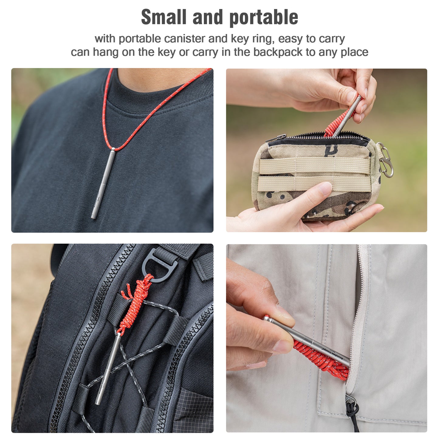 Boundless Voyage Portable Mini Titanium Toothpick Holder, Multi-functional Personal Care Set with Ear Wax Removal Tools for Daily Use & Outdoor Carry Ti9008O