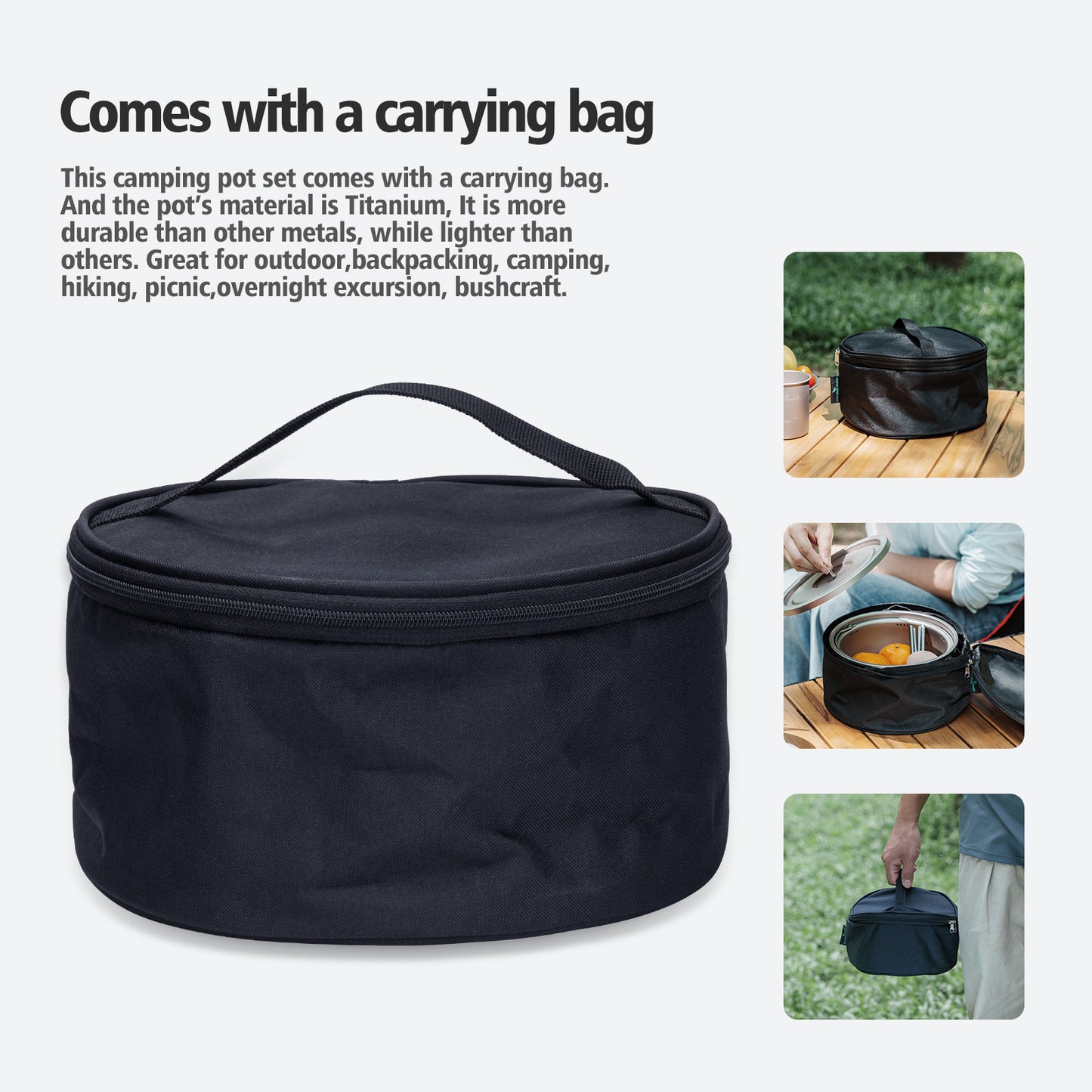 Boundless Voyage Titanium Pot Multifunctional Rice Cooker 2L+0.9L Pot Set Ultralight Outdoor Camping Cookware Ti2087C