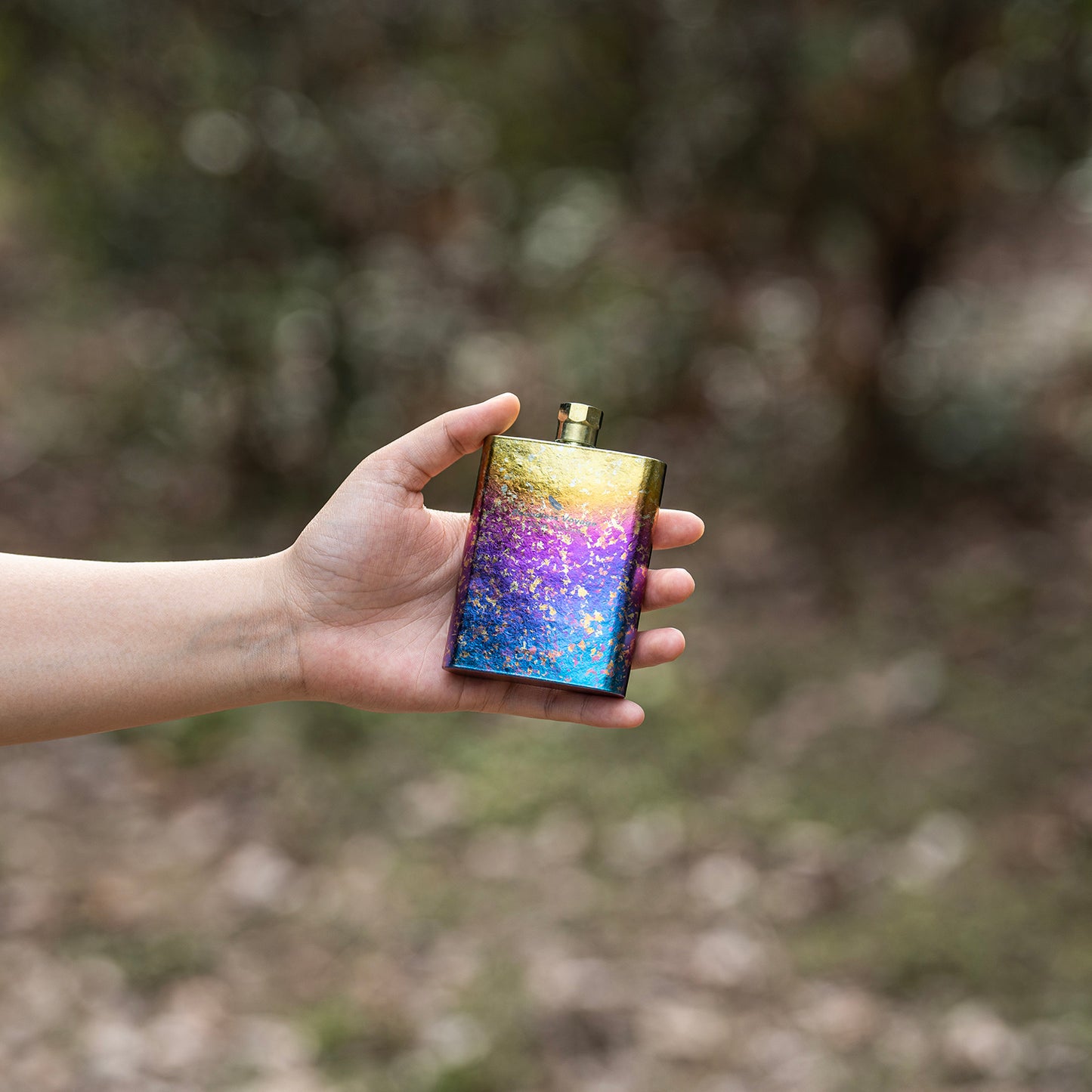 Boundless Voyage Titanium Colorful Flask 100ml Ultralight Mini Ti Flagon for Outdoor Travel Water Juice Whiskey Wine Pot Bottle 100ml Ti3262D