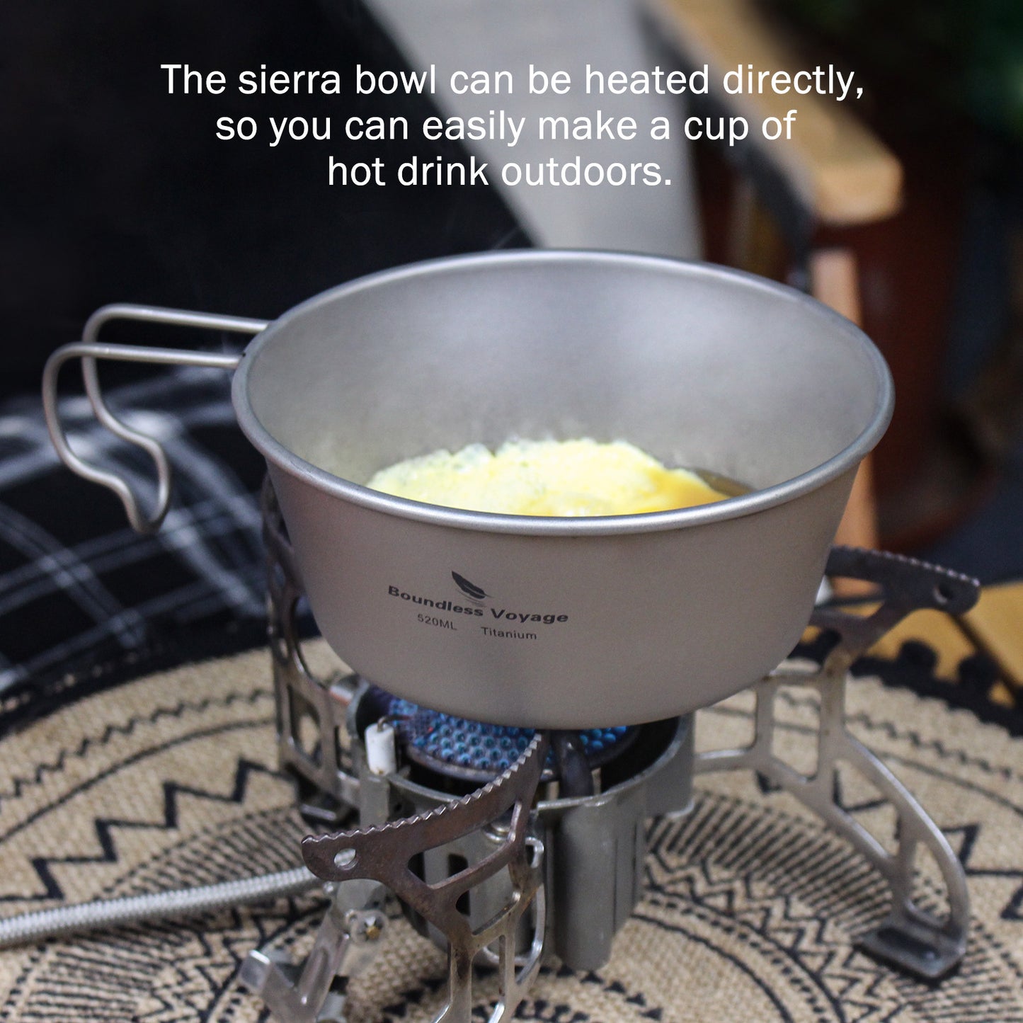 Boundless Voyage Titanium Sierra Bowl Cup with Handle & Lid | Portable Outdoor Camping Tableware Mug, 350ml / 520ml for Hiking Travel  Ti1097T -Ti1099T