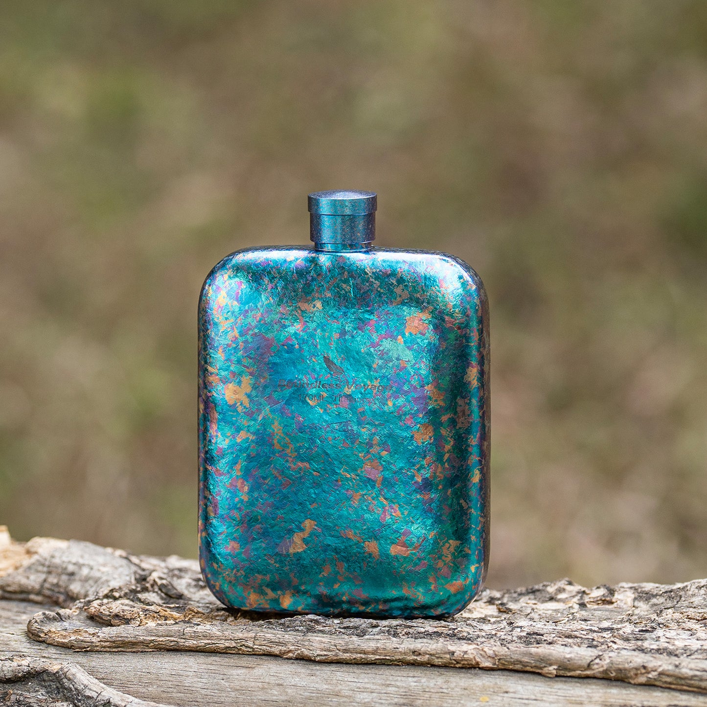 Boundless Voyage Titanium Hip Flask 170ml Small Liquor Flask Bottle for Whiskey Vodka Wine Portable Travel Outdoor Ultralight Pocket Drinkware for Men & Women Ti3263D