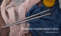 Boundless Voyage 23cm Pure Titanium Round Chopsticks | Ultralight Reusable Cutlery for Home Camping Travel Outdoor Dining Ti1002T