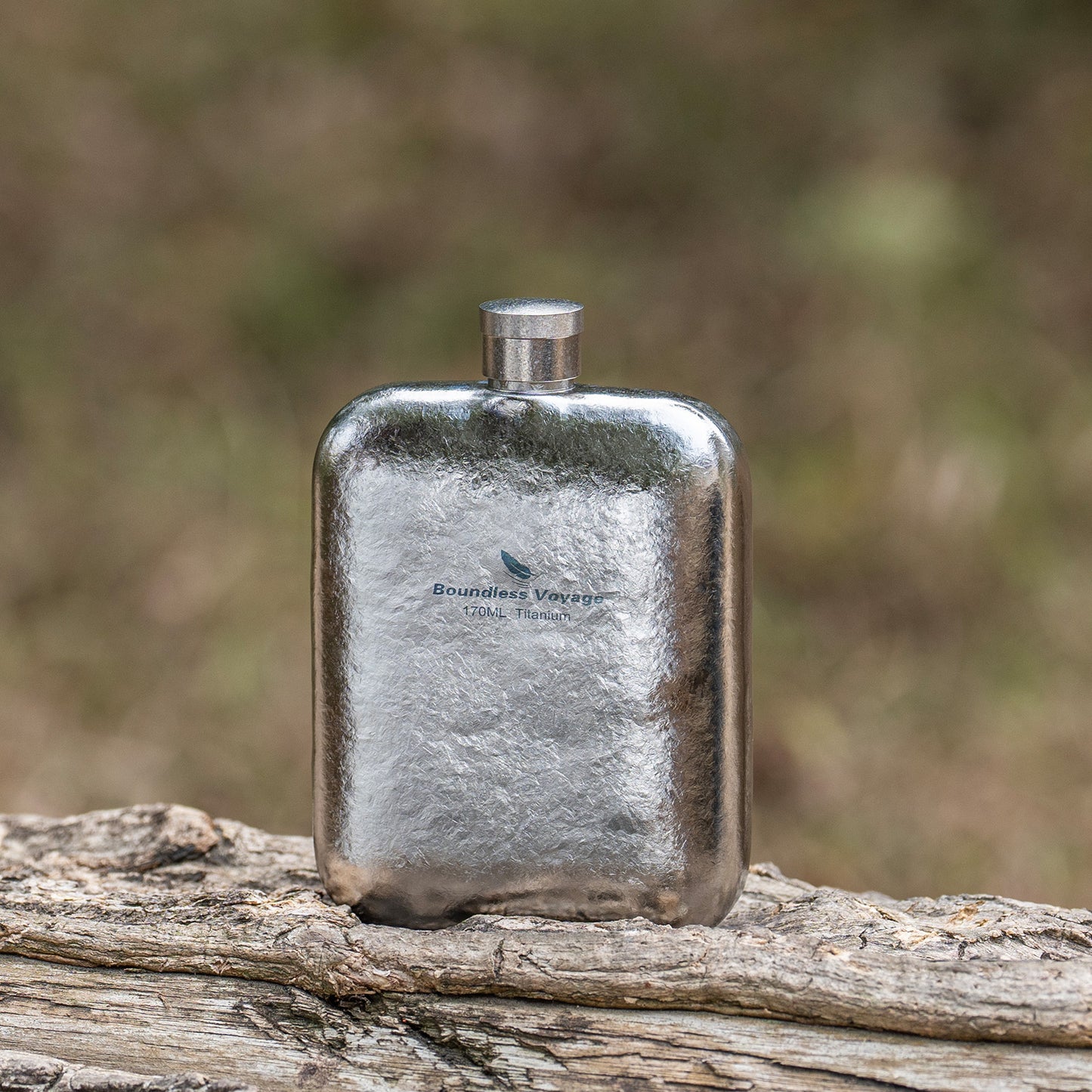 Boundless Voyage Titanium Hip Flask 170ml Small Liquor Flask Bottle for Whiskey Vodka Wine Portable Travel Outdoor Ultralight Pocket Drinkware for Men & Women Ti3263D