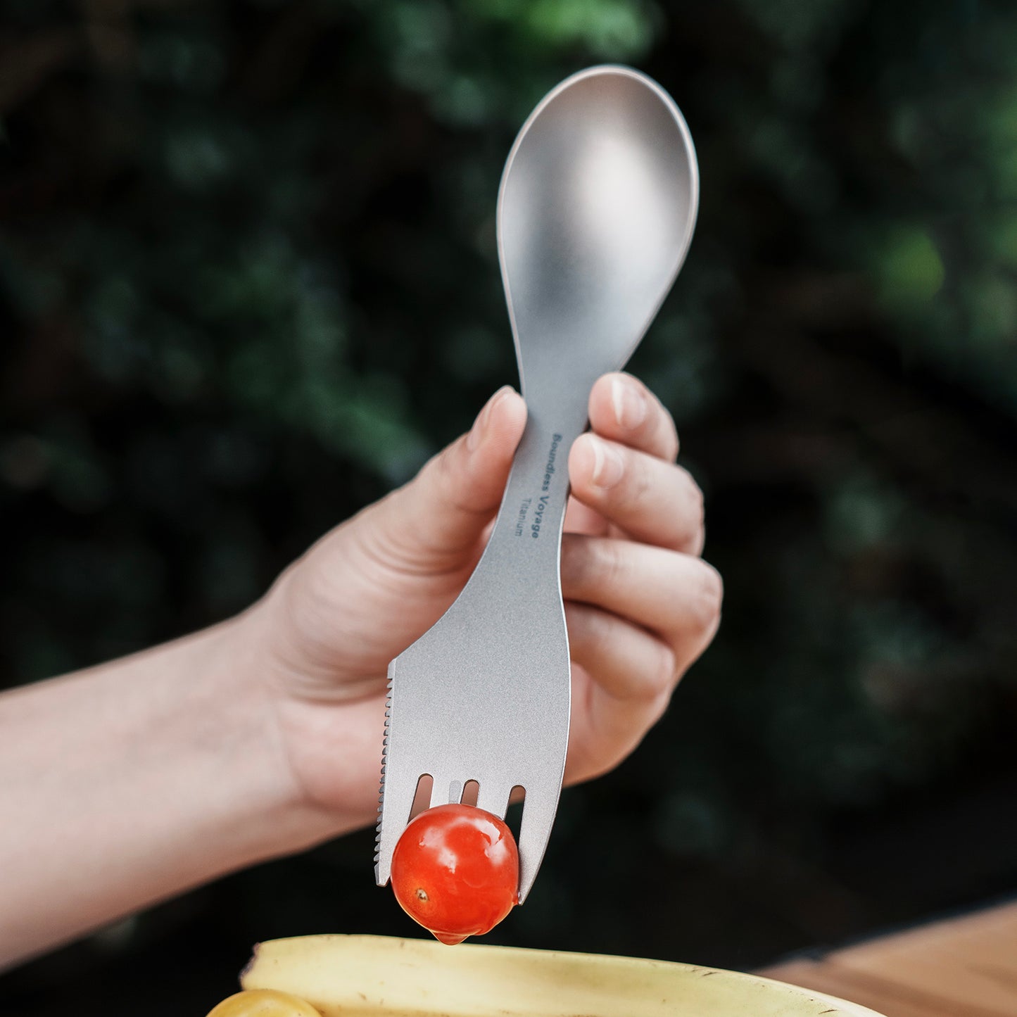Boundless Voyage Titanium Spork 3-in-1 Fork, Spoon, Knife Cutlery Combo Ultra Lightweight Camping Utensil Ti1064T